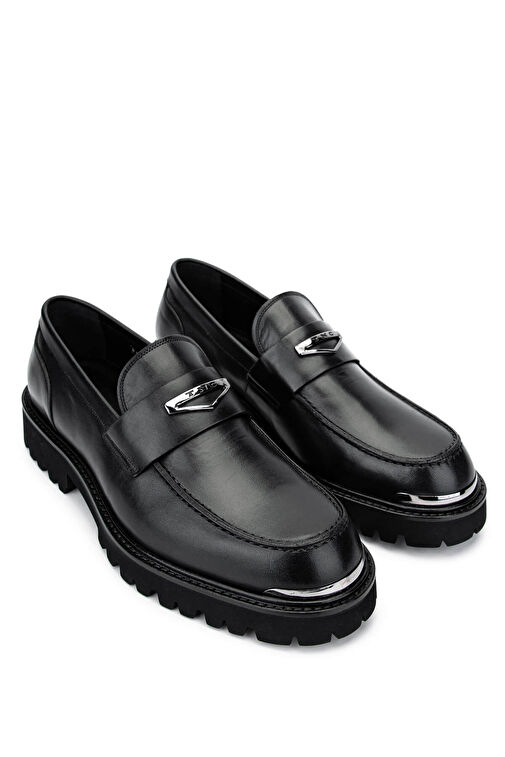 Tamer Tanca Siyah Erkek Deri Loafer 183 28855 ERK AYK SK24-25 - Görsel 3