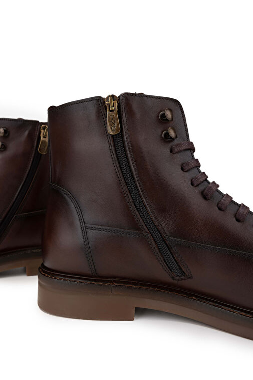 Tamer Tanca Erkek Hakiki Deri Kahverengi Casual Bot - Görsel 5