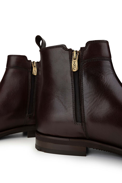 Tamer Tanca Erkek Hakiki Deri Kahverengi Casual Bot - Görsel 5