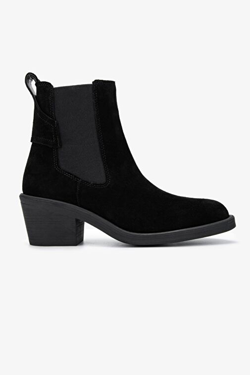 Valmenti Kadın Hakiki Deri Siyah Süet Casual Bot - Görsel 2