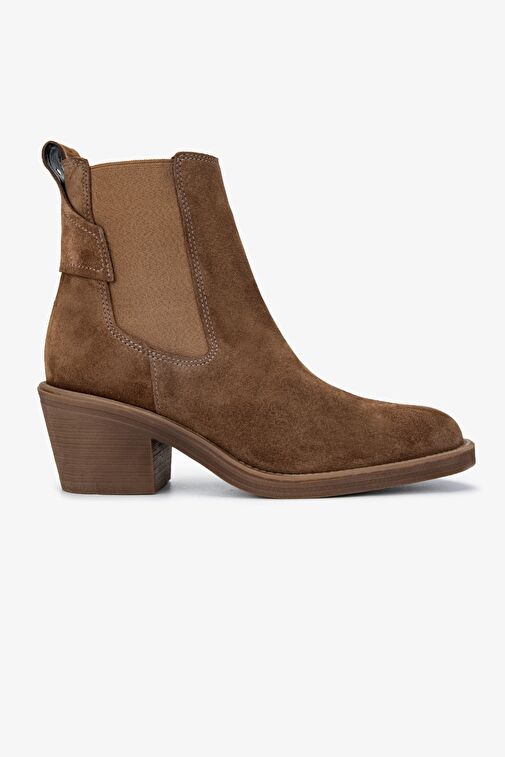 Valmenti Kadın Hakiki Deri Tütün Süet Casual Bot - Görsel 2