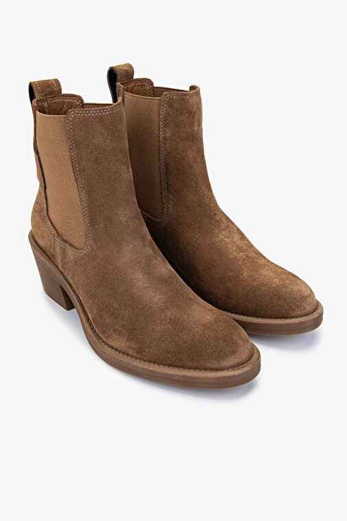Valmenti Kadın Hakiki Deri Tütün Süet Casual Bot - Görsel 3