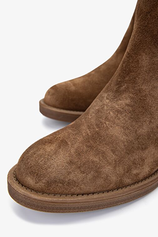 Valmenti Kadın Hakiki Deri Tütün Süet Casual Bot - Görsel 4