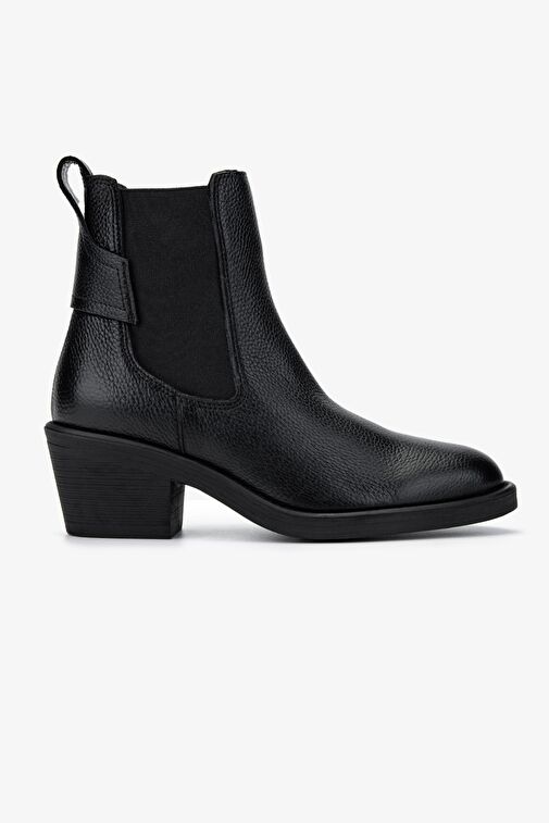 Valmenti Kadın Hakiki Deri Siyah Floter Casual Bot - Görsel 2