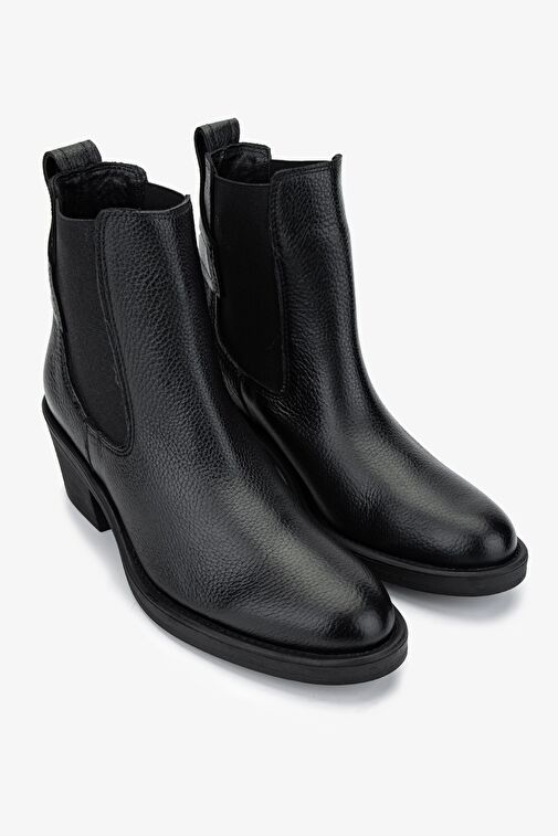 Valmenti Kadın Hakiki Deri Siyah Floter Casual Bot - Görsel 3