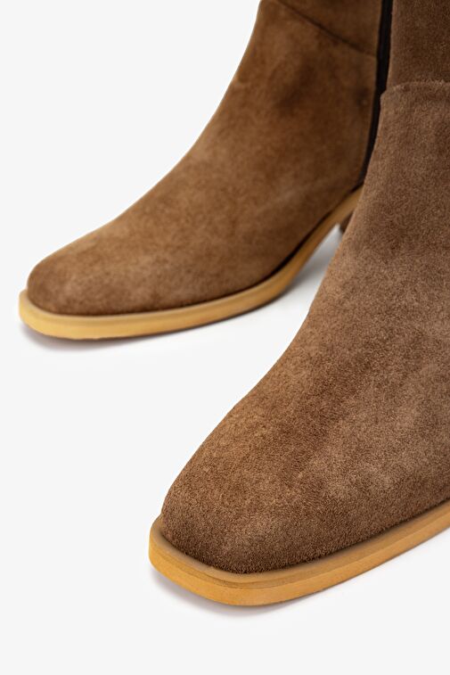 Valmenti Kadın Hakiki Deri Tütün Süet Casual Bot - Görsel 5