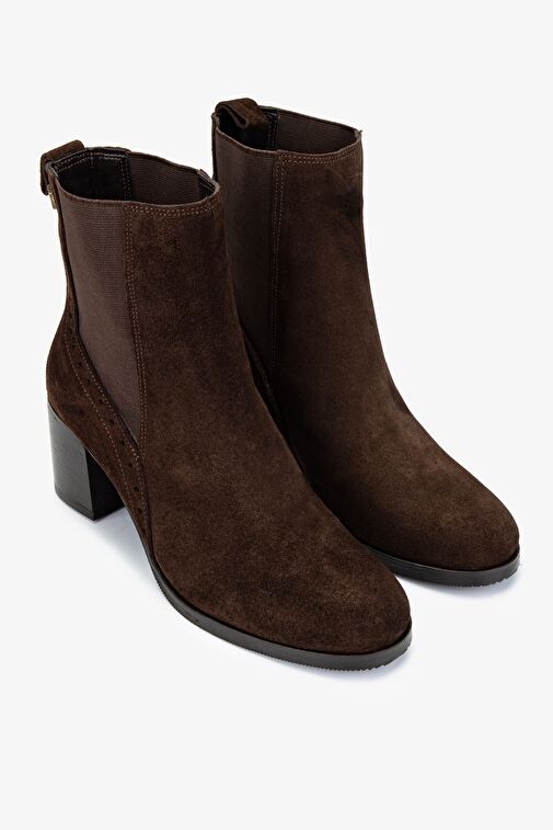 Valmenti Kadın Hakiki Deri Kahverengi Süet Casual Bot - Görsel 3