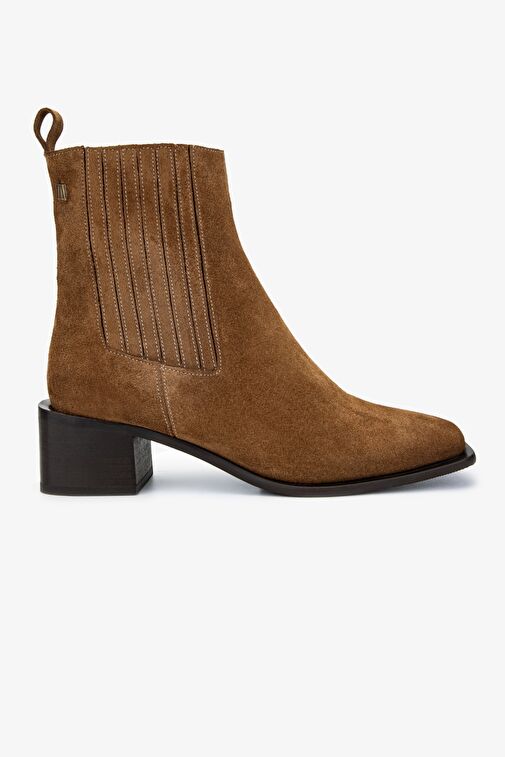 Valmenti Kadın Hakiki Deri Tütün Süet Casual Bot - Görsel 2