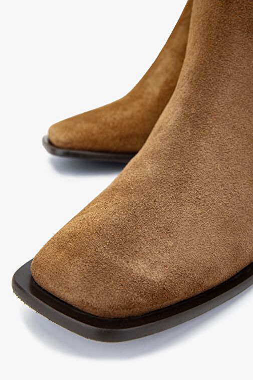 Valmenti Kadın Hakiki Deri Tütün Süet Casual Bot - Görsel 4