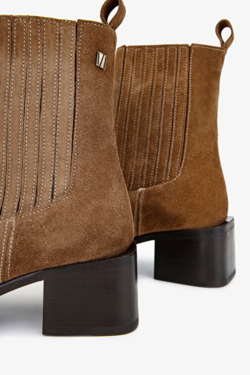 Valmenti Kadın Hakiki Deri Tütün Süet Casual Bot - Görsel 5