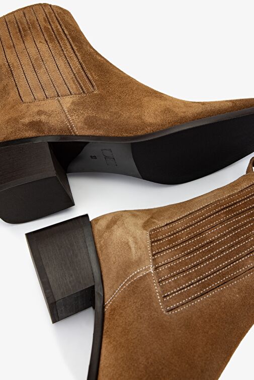 Valmenti Kadın Hakiki Deri Tütün Süet Casual Bot - Görsel 6