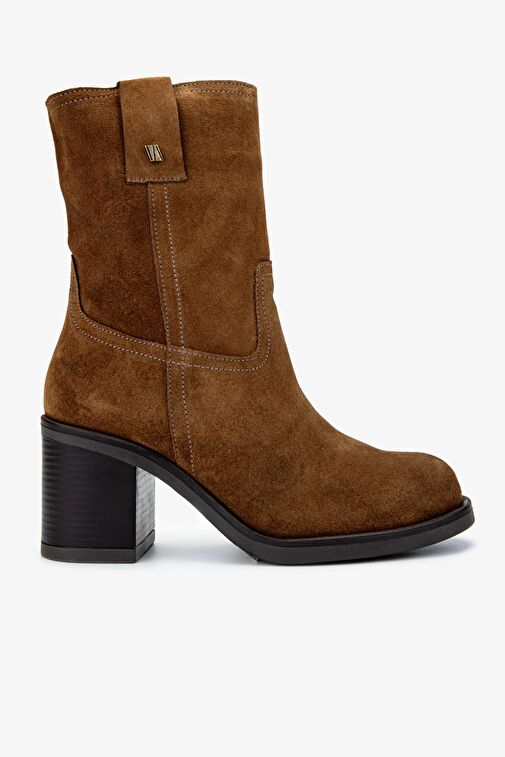 Valmenti Kadın Hakiki Deri Tütün Süet Casual Bot - Görsel 2