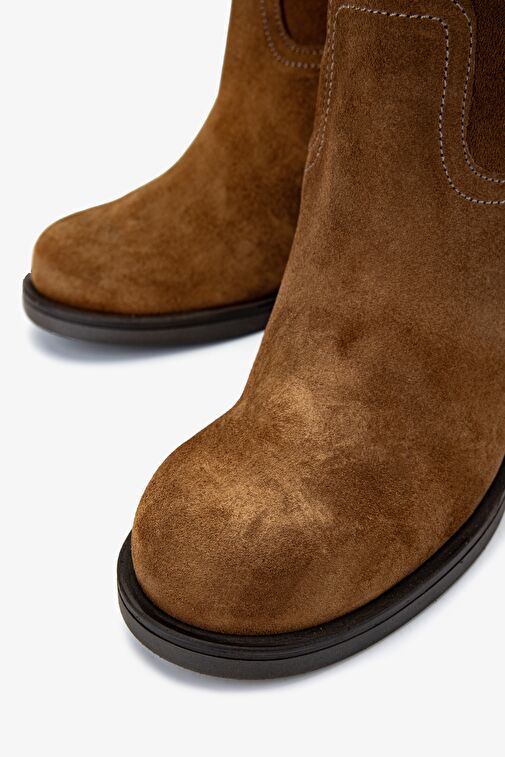 Valmenti Kadın Hakiki Deri Tütün Süet Casual Bot - Görsel 4