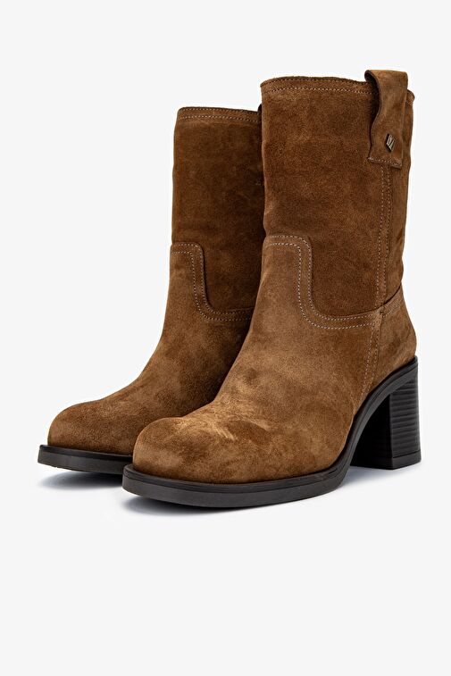 Valmenti Kadın Hakiki Deri Tütün Süet Casual Bot - Görsel 5