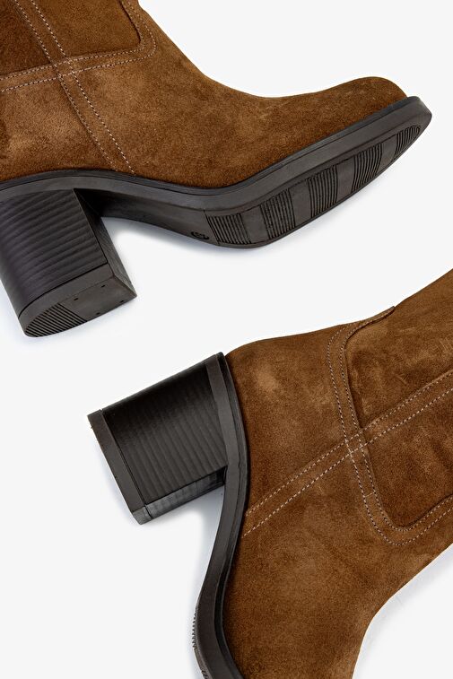 Valmenti Kadın Hakiki Deri Tütün Süet Casual Bot - Görsel 6