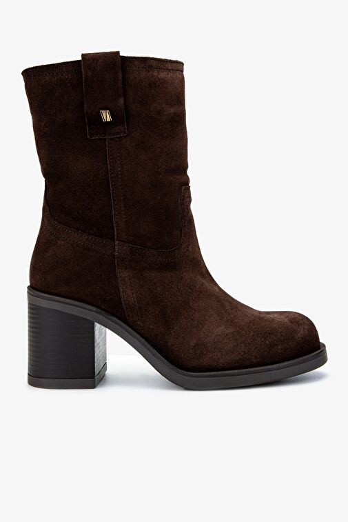 Valmenti Kadın Hakiki Deri Kahverengi Süet Casual Bot - Görsel 2