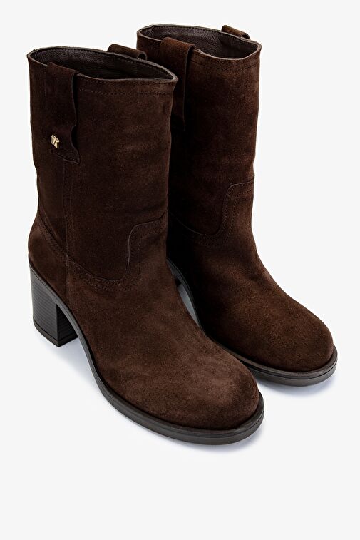 Valmenti Kadın Hakiki Deri Kahverengi Süet Casual Bot - Görsel 3