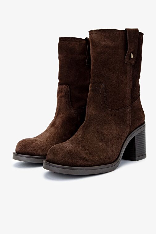 Valmenti Kadın Hakiki Deri Kahverengi Süet Casual Bot - Görsel 5