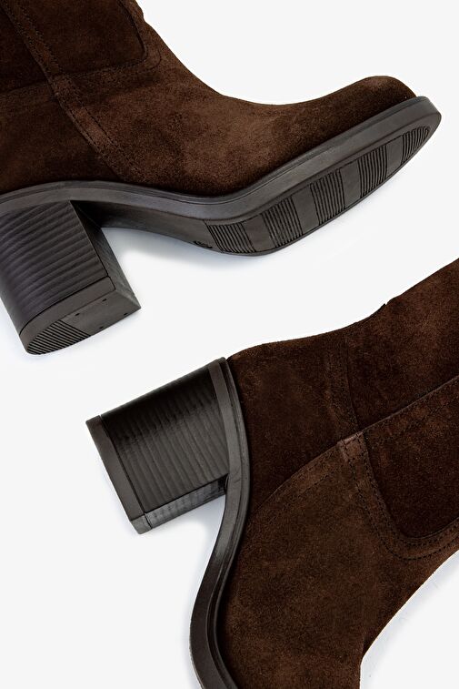 Valmenti Kadın Hakiki Deri Kahverengi Süet Casual Bot - Görsel 6