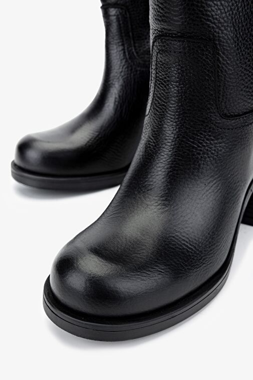 Valmenti Kadın Hakiki Deri Siyah Floter Casual Bot - Görsel 4