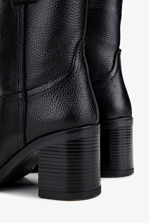 Valmenti Kadın Hakiki Deri Siyah Floter Casual Bot - Görsel 5