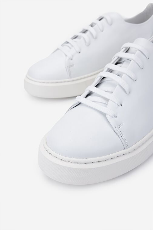 Valmenti Erkek Hakiki Deri Beyaz Sneakers & Spor Ayakkabı - Görsel 4