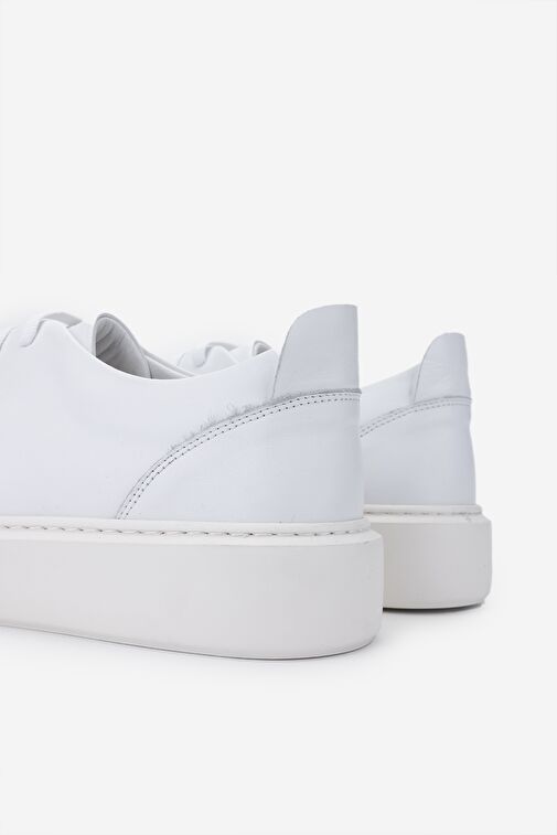 Valmenti Erkek Hakiki Deri Beyaz Sneakers & Spor Ayakkabı - Görsel 5