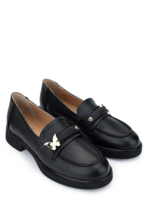 Tamer Tanca Siyah Kadın Süet Loafer 1051 01 BN AYK SK24-25 - Görsel 3