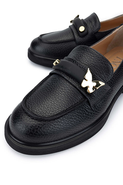 Tamer Tanca Siyah Kadın Süet Loafer 1051 01 BN AYK SK24-25 - Görsel 4