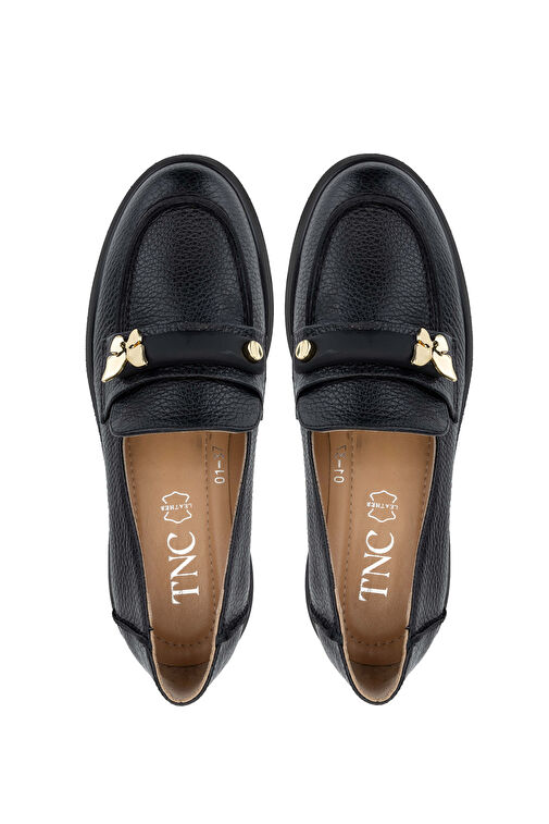 Tamer Tanca Siyah Kadın Süet Loafer 1051 01 BN AYK SK24-25 - Görsel 6