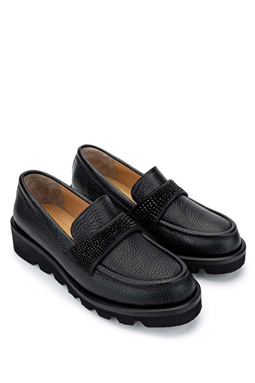 Tamer Tanca Vizon Kadın Deri Loafer 1051 02 BN AYK SK24-25 - Görsel 3