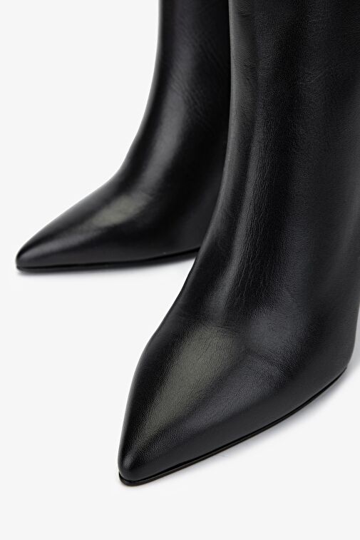 Valmenti Kadın . Siyah Deri Topuklu Bot - Görsel 5