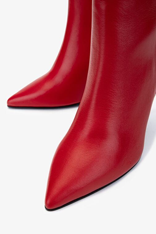 Valmenti Kadın . Kırmızı Topuklu Bot - Görsel 5
