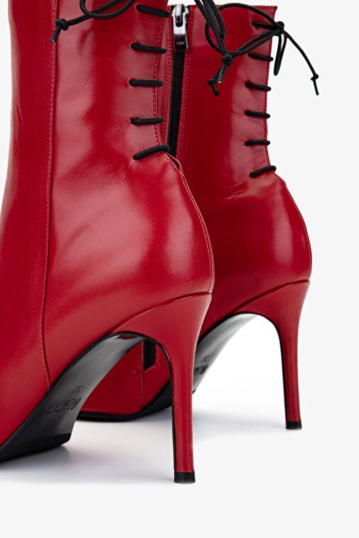 Valmenti Kadın . Kırmızı Topuklu Bot - Görsel 6