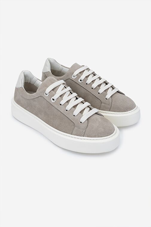 Valmenti Kadın Bej Süet Sneakers & Spor Ayakkabı - Görsel 3