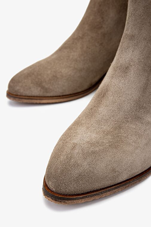 Valmenti Kadın Hakiki Deri Vizon Topuklu Bot - Görsel 4