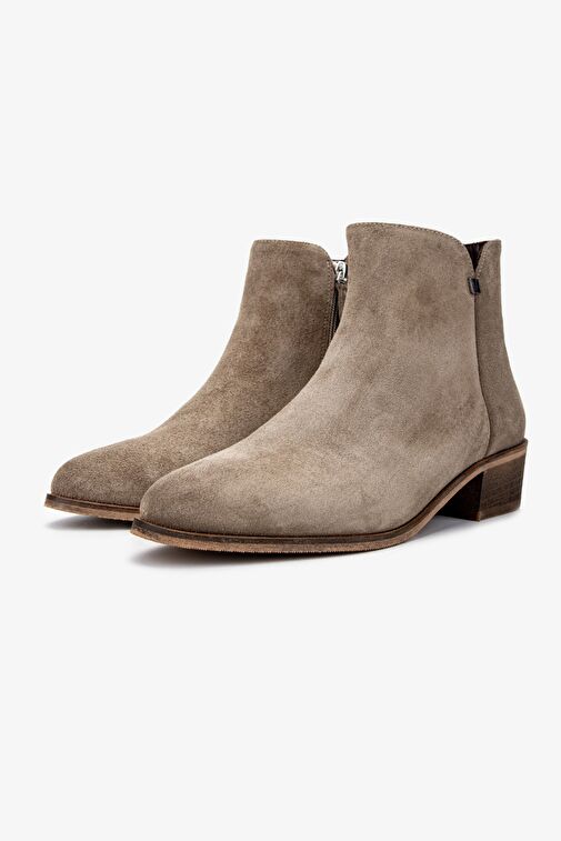 Valmenti Kadın Hakiki Deri Vizon Topuklu Bot - Görsel 5