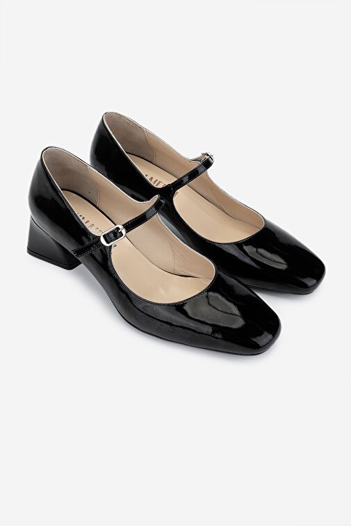 Valmenti Bordo Kadın Rugan Topuklu Ayakkabı 1027 DN554 BN AYK SK24-25 - Görsel 3