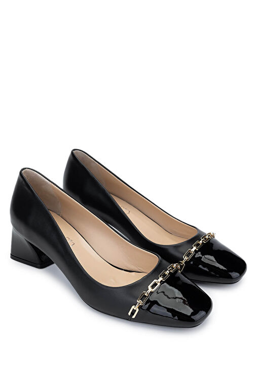 Tamer Tanca Çok Renkli Kadın Deri Topuklu Ayakkabı 1027 01 BN AYK SK24-25 - Görsel 3