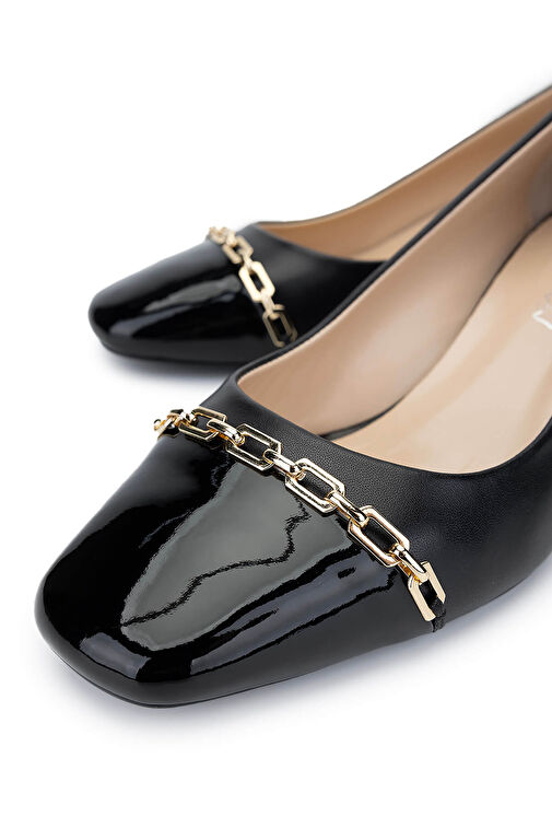 Tamer Tanca Çok Renkli Kadın Deri Topuklu Ayakkabı 1027 01 BN AYK SK24-25 - Görsel 4