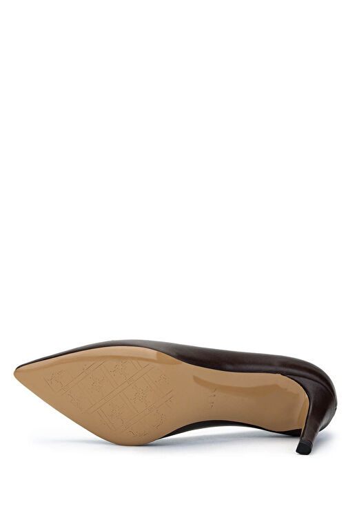 Tamer Tanca Kadın Hakiki Deri Kahverengi Topuklu Ayakkabı - Görsel 7