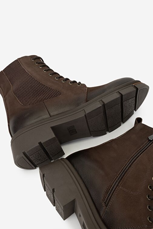 Valmenti Kadın Hakiki Deri Kahverengi Nubuk Casual Bot - Görsel 6