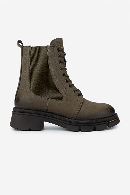 Valmenti Kadın Hakiki Deri Yeşil Casual Bot - Görsel 2