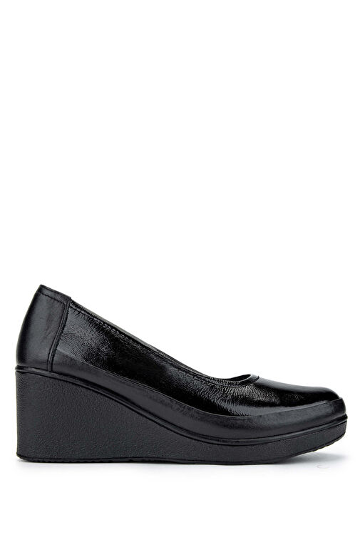 Tamer Tanca Siyah Kadın Deri Dolgu Topuk Ayakkabı 824 6002 BN AYK SK24-25 - Görsel 2