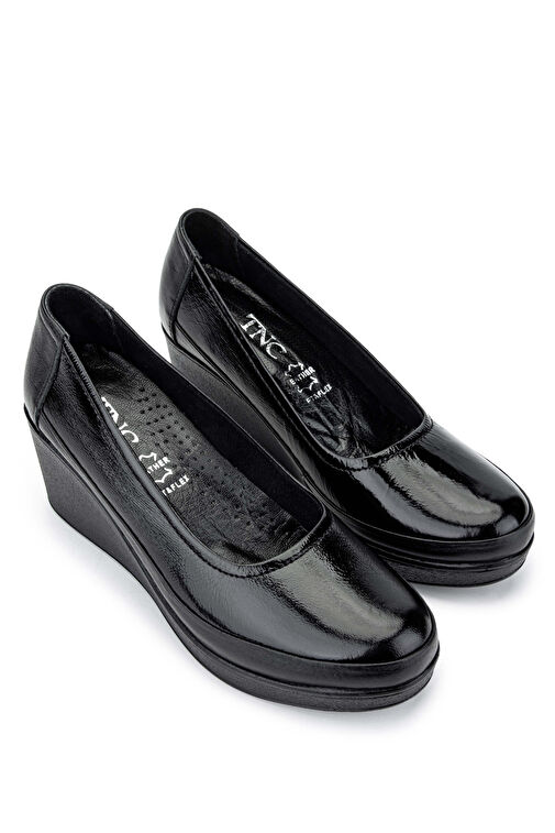 Tamer Tanca Siyah Kadın Deri Dolgu Topuk Ayakkabı 824 6002 BN AYK SK24-25 - Görsel 3