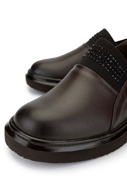 Tamer Tanca Kadın Hakiki Deri Kahverengi Casual Ayakkabı - Görsel 4