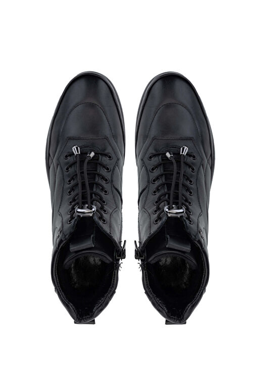 Tamer Tanca Kadın Hakiki Deri Siyah Deri Casual Bot - Görsel 7