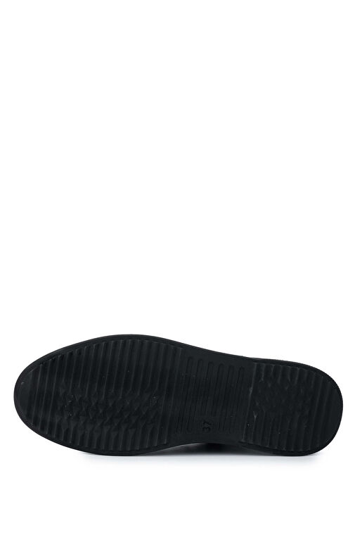 Tamer Tanca Kadın Hakiki Deri Siyah Rugan Casual Bot - Görsel 5