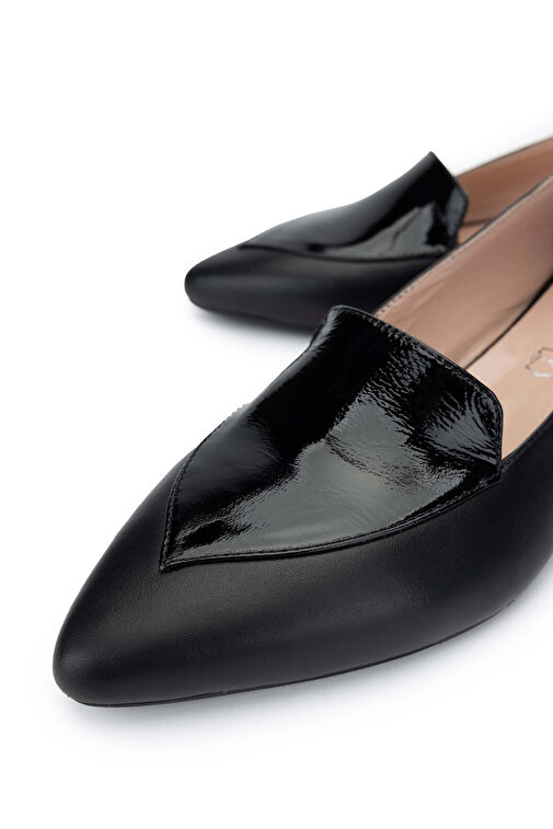 Tamer Tanca Siyah Kadın Deri Klasik Ayakkabı 923 1375 BN AYK SK24-25 - Görsel 4