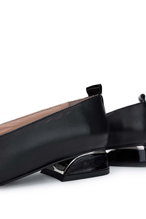 Tamer Tanca Siyah Kadın Deri Klasik Ayakkabı 923 1375 BN AYK SK24-25 - Görsel 5